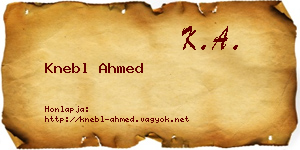 Knebl Ahmed névjegykártya